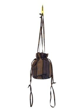 Vintage Y2K/90’s Calvin Klein Brown Striped Small Drawstring Bucket Bag